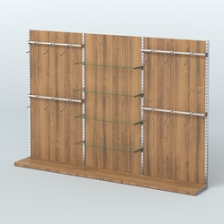 Система ЭЛЕГАНТ №4 пристенная с ДСП (3600 мм), Орех