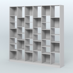 Стеллаж из ДСП серии ЛОФТ №16-2 с полками ДСП, Серый