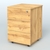 Тумба мобильная Некста, цвет вяз + беж Дуб Золотистый