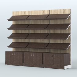 Стеллаж для хлеба и выпечки трехсекционный Феникс №6, Дуб Сонома + Дуб Венге