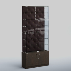 Высокая стеклянная витрина КАПИТОНЕ №33, Дуб Венге + 17 Elephant