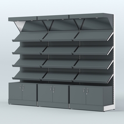 Стеллаж для хлеба и выпечки трехсекционный Феникс №5, Темно-Серый