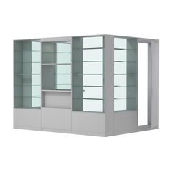 Пристенный торговый павильон из ДСП СЭСП №9 (5, 67 кв.м), Серый