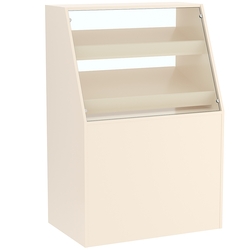 Торговый прилавок для выпечки с двумя наклонными полками серии BAKERY №1 , Крем Вайс