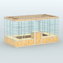 Павильон из профиля островной №2а, Дуб Золотистый