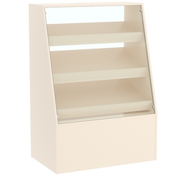 Торговый прилавок для выпечки с тремя наклонными полками под экраны серии BAKERY №2, Крем Вайс