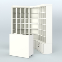 Павильон из открытых витрин для продажи чая и кофе №6, Белый