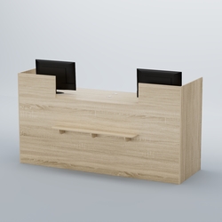 Ресепшен Атлант классический с полкой №2, Дуб сонома