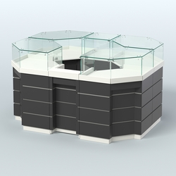 Торговый островок GOLD №1 (3,13 кв.м), Белый и Черный