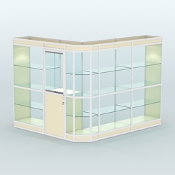 Павильон из профиля угловой №3в (5,5 кв.м), Крем Вайс