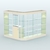Павильон из профиля угловой №3в (5,5 кв.м) Крем Вайс