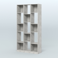 Стеллаж из ДСП серии ЛОФТ №10-1, Метрополитан Грей