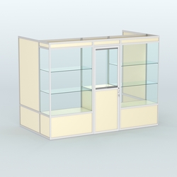 Павильон из профиля пристенный №1а (4,05 кв. м), Крем Вайс