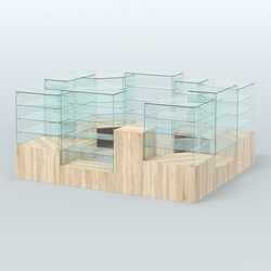 Павильон ИСТРА в центр зала №4 (открытый) (7, 15 кв.м), Дуб сонома