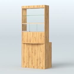 Витрина-прилавок Аптека №3, Дуб Золотистый