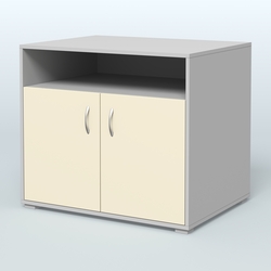 Тумба под оргтехнику Стандарт, Серый + Крем Вайс