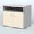Тумба под оргтехнику Стандарт Серый + Крем Вайс