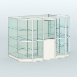 Павильон из профиля пристенный №8г (4,05 кв. м), Белый