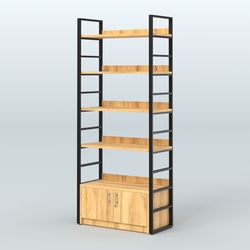 Торговый стеллаж средний STRONG - АЛЬФА №2, Дуб Золотистый