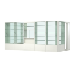 Пристенный торговый павильон из ДСП СЭСП №13 (9, 45 кв.м), Белый