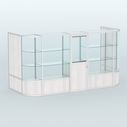 Павильон из профиля пристенный №12б (5,50 кв.м), Ясень Анкор светлый