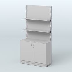 Система ЭЛЕГАНТ №8 с ДСП и тумбой T23 (1200 мм), Серый