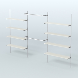 Neo Fix №7 с открытыми полками из ДСП и поручнями (3600 мм), Белый