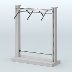 Островная система с перфорацией и поручнями под кронштейны №3, Серый
