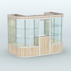 Павильон из профиля пристенный №4а (4,05 кв. м), Дуб Сонома