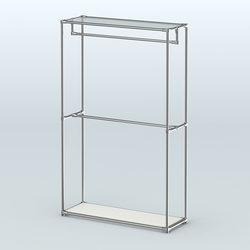 Торговая система ХРОМ без ДСП 1200 мм с поручнями №1, Белый