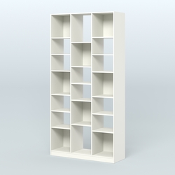 Стеллаж из ДСП серии ЛОФТ №10-2 с полками ДСП, Белый