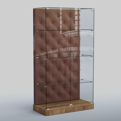 Низкая стеклянная витрина КАПИТОНЕ №5-ХП, Дуб канзас+03 M