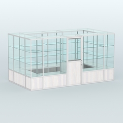 Павильон из профиля островной №2б, Ясень Анкор светлый