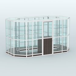 Павильон из профиля островной №5г, Дуб Венге