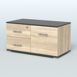 Тумба Динен №1 приставная широкая, Дуб Сонома + Черный