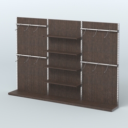 Система ЭЛЕГАНТ №3 пристенная с ДСП (3600 мм), Дуб Венге