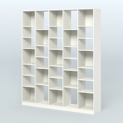 Стеллаж из ДСП серии ЛОФТ №13-2 с полками ДСП, Белый