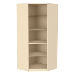 Стеллаж угловой из ДСП серии Эконом №5-5 (торец 500 мм), Крем Вайс