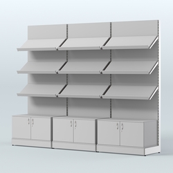 Стеллаж для хлеба и выпечки трехсекционный Феникс №1, Серый