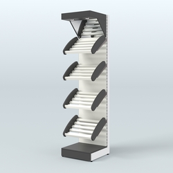 Стеллаж для хлеба и выпечки с полками - корзинами и фризом Феникс №5Ф, Черный и Белый