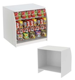 Торговый кассовый прилавок с фасадом под вывеску импульсных покупок Импульс №1-2-900, Серый