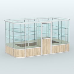 Павильон из профиля островной №4б, Дуб Сонома