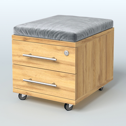 Тумба 2 ящика под подушку Лиани, цвет шамони темный, Дуб Золотистый