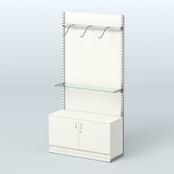 Система ЭЛЕГАНТ №6 с ДСП и тумбой T22 (1200 мм), Белый