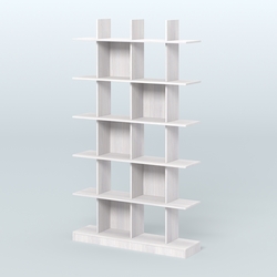 Торговый стеллаж Лофт №4 с ячейками, Ясень Анкор светлый