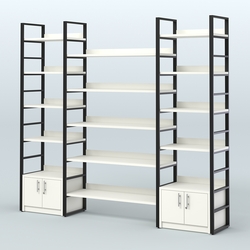 Комбо стеллажей с полками STRONG - АЛЬФА №3 (2560 мм), Белый