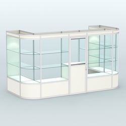 Павильон из профиля пристенный №11а (5,50 кв. м), Белый