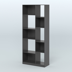 Стеллаж из ДСП серии ЛОФТ №9-1, Черный