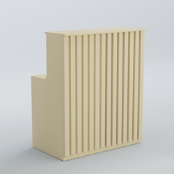 Ресепшен прямоугольный серии ПРИЛИВ №1, Крем Вайс