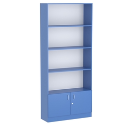 Стеллаж из ДСП серии Эконом №1-300 с дверками 410 мм, Делфт голубой U525 ST9 Стеллаж из ДСП серии Эконом №1-300 с дверками 410 мм, Делфт голубой U525 ST9